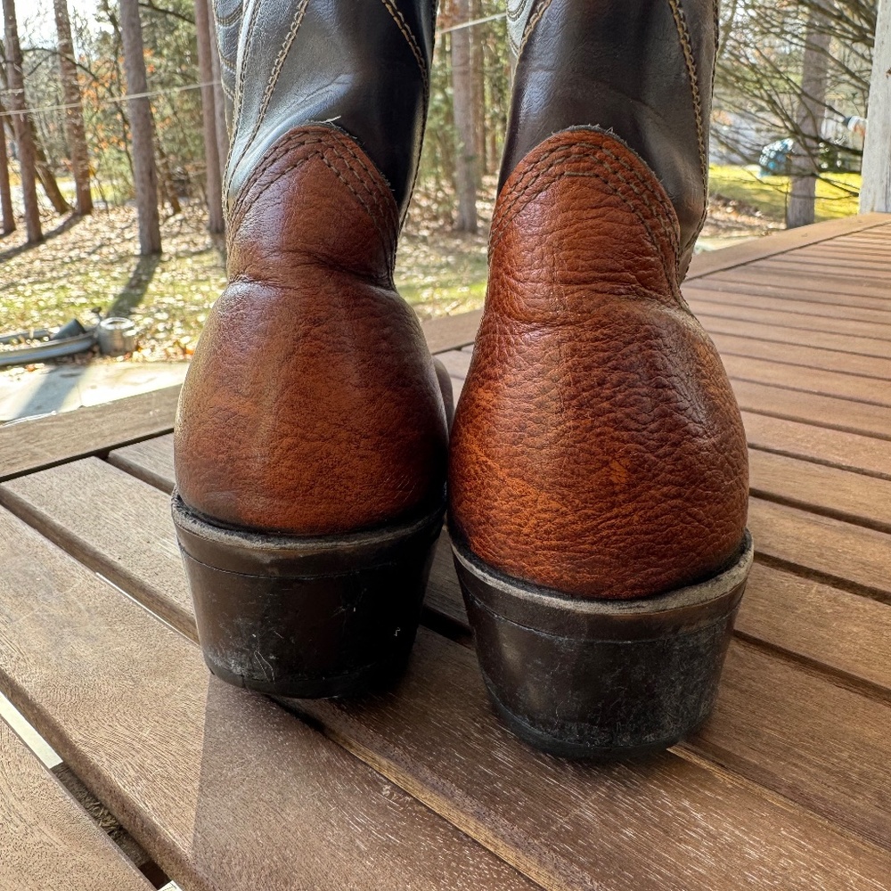 Cowboy Core--Vintage Rodeo Cowboy Boots-tagged 7.5 - Picture 5 of 10